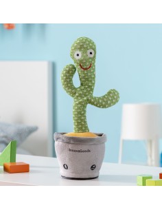 Cactus Dansant et Parlant Rechargeable avec Musique et LED Multicolore Cacxi InnovaGoods 2