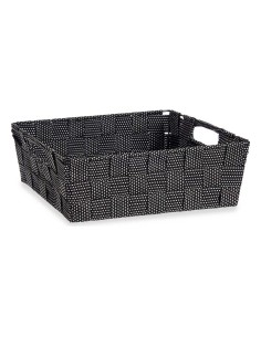 Panier Kipit Noir Tissu 23 x 8 x 27 cm