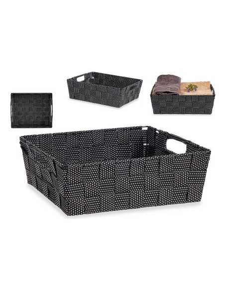 Panier Kipit Noir Tissu 23 x 8 x 27 cm