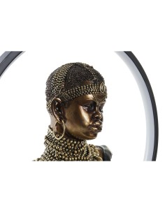 Décoration lumineuse DKD Home Decor Résine Africaine (35,5 x 11 x 36 cm) 2