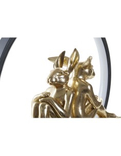 Décoration lumineuse DKD Home Decor Love Lapin Résine (30 x 11 x 31,5 cm) 2