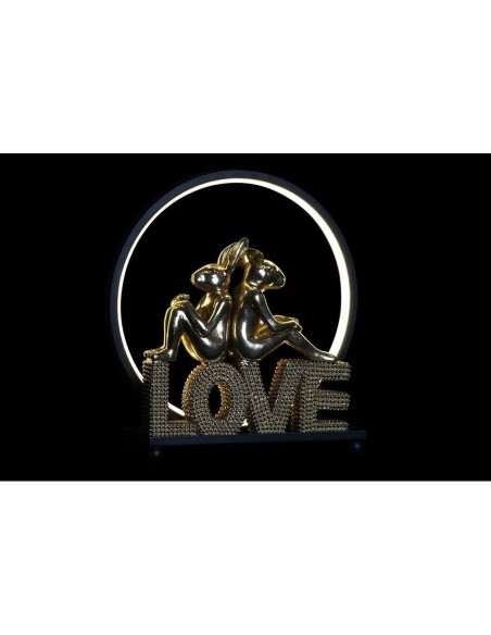 Décoration lumineuse DKD Home Decor Love Lapin Résine (30 x 11 x 31,5 cm)