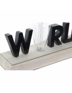 Décoration lumineuse DKD Home Decor World Noir Métal Bois MDF 30 x 40 cm 34 x 8 x 16 cm 2