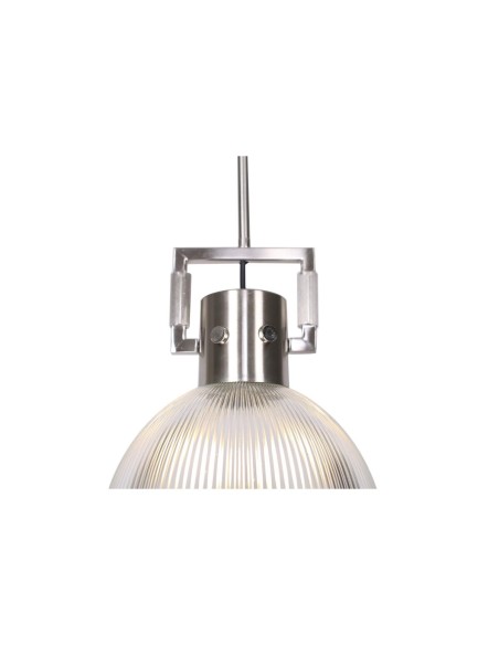 Suspension DKD Home Decor Noir Argenté Métal Verre 25,4 x 25,4 x 35,5 cm (2 Unités)