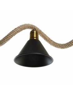 Suspension DKD Home Decor Naturel Noir Métal Corde 50 W (85 x 18 x 20 cm) 2