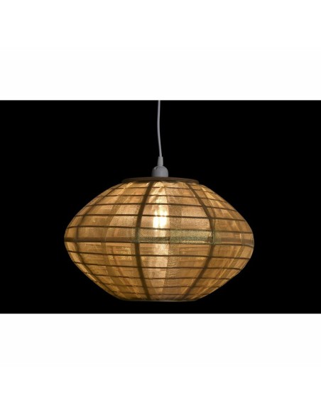 Suspension DKD Home Decor Naturel Doré Marron Bambou 50 W (42 x 42 x 26 cm)