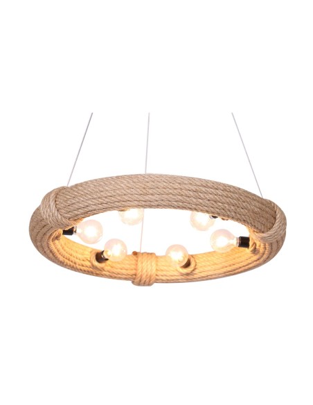 Suspension DKD Home Decor Marron Corde (51 x 51 x 10 cm) (47 X 47 X 10 CM)