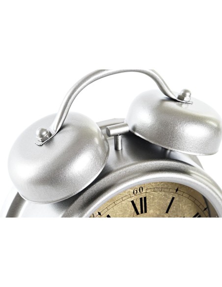 Horloge de table DKD Home Decor Verre Argenté Fer (19 x 7,5 x 25 cm)