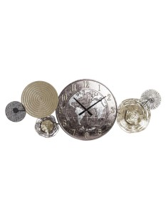 Horloge Murale DKD Home Decor Doré Métal Mappemonde (121 x 9,5 x 49,5 cm)
