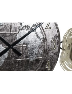 Horloge Murale DKD Home Decor Doré Métal Mappemonde (121 x 9,5 x 49,5 cm) 2
