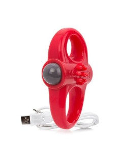 Anneau de Pénis vibrant The Screaming O Charged Yoga Rouge
