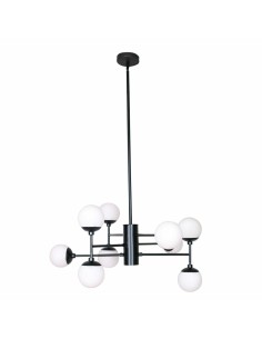 Suspension DKD Home Decor Verre Noir (76.2 x 76.2 x 40.64 cm)