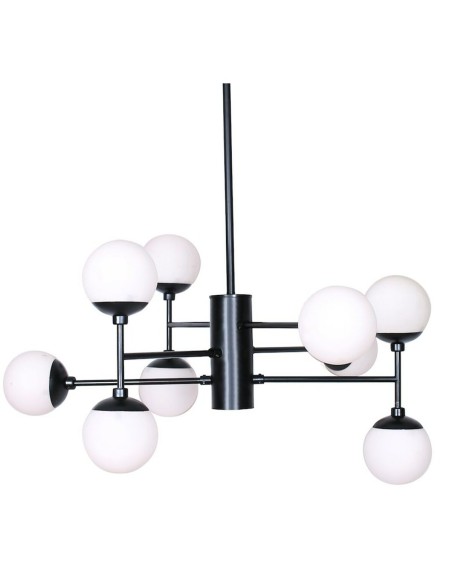 Suspension DKD Home Decor Verre Noir (76.2 x 76.2 x 40.64 cm)