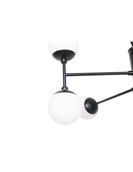 Suspension DKD Home Decor Verre Noir (76.2 x 76.2 x 40.64 cm)