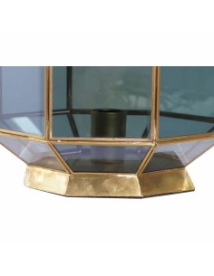 Lampe de bureau DKD Home Decor Verre Bleu Doré 220 V Laiton 50 W Moderne (29 x 29 x 25 cm) 2