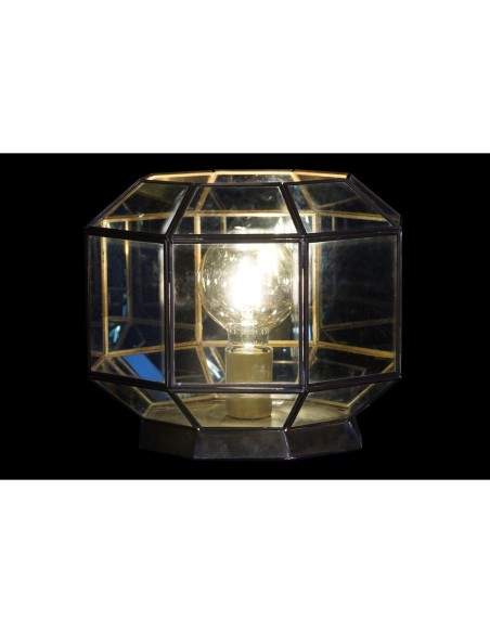Lampe de bureau DKD Home Decor Verre Bleu Doré 220 V Laiton 50 W Moderne (29 x 29 x 25 cm)