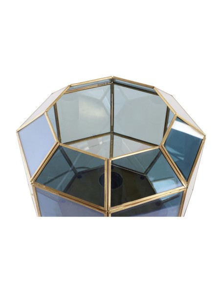 Lampe de bureau DKD Home Decor Verre Bleu Doré 220 V Laiton 50 W Moderne (29 x 29 x 25 cm)