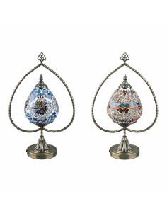 Lampe de bureau DKD Home Decor 32.5 x 16 x 47.5 cm 32,5 x 16 x 47,5 cm Verre Métal Multicouleur 220 V 50 W (2 Unités)