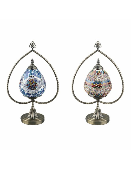 Lampe de bureau DKD Home Decor 32.5 x 16 x 47.5 cm 32,5 x 16 x 47,5 cm Verre Métal Multicouleur 220 V 50 W (2 Unités)
