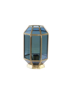 Lampe de bureau DKD Home Decor Verre Bleu Doré 220 V Laiton 50 W Moderne (18 x 19 x 29 cm)