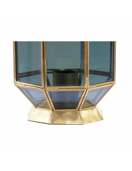 Lampe de bureau DKD Home Decor Verre Bleu Doré 220 V Laiton 50 W Moderne (18 x 19 x 29 cm)