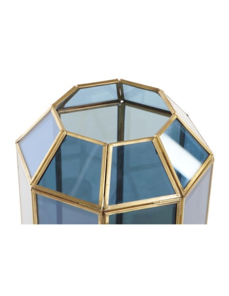 Lampe de bureau DKD Home Decor Verre Bleu Doré 220 V Laiton 50 W Moderne (18 x 19 x 29 cm)