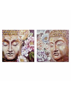 Cadre DKD Home Decor Buda 80 x 3 x 80 cm Oriental (2 Unités)
