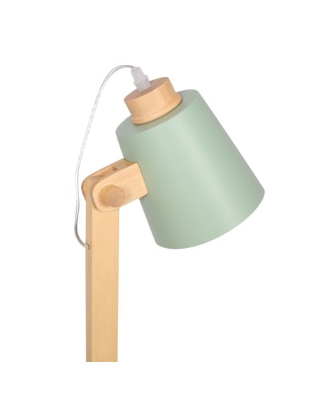 Lampe de bureau DKD Home Decor Vert Rose Naturel Bois Métal 50 W 220 V 18 x 20 x 45 cm 15 x 20 x 50 cm (2 Unités)
