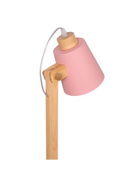 Lampe de bureau DKD Home Decor Vert Rose Naturel Bois Métal 50 W 220 V 18 x 20 x 45 cm 15 x 20 x 50 cm (2 Unités)
