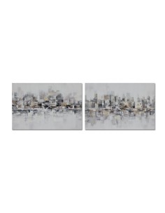Cadre DKD Home Decor 120 x 2,8 x 80 cm Abstrait Loft (2 Unités)