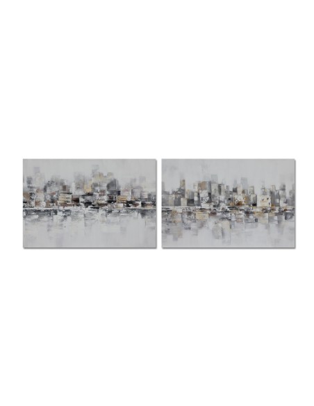 Cadre DKD Home Decor 120 x 2,8 x 80 cm Abstrait Loft (2 Unités)