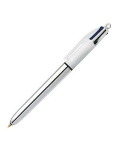Crayon Bic Shine Silver Blanc Argenté (12 Pièces)
