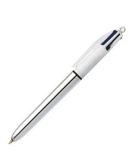 Crayon Bic Shine Silver Blanc Argenté (12 Pièces)