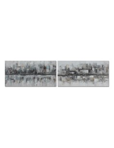 Cadre DKD Home Decor 120 x 2,8 x 60 cm Abstrait Loft (2 Unités)