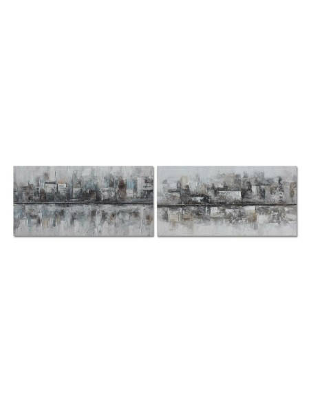 Cadre DKD Home Decor 120 x 2,8 x 60 cm Abstrait Loft (2 Unités)