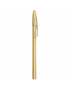 Crayon Bic Cristal Shine Doré 0,32 mm Bleu 20 Pièces 2