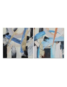 Cadre DKD Home Decor 100 x 2,5 x 100 cm 100 x 2,8 x 100 cm Abstrait Moderne (2 Unités)