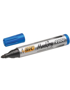 Marqueur permanent Bic Marking 2000 Bleu 12 Pièces