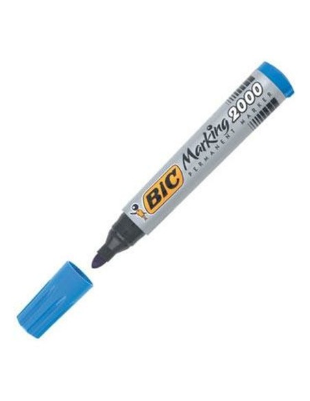 Marqueur permanent Bic Marking 2000 Bleu 12 Pièces