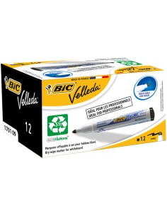 marqueur craie liquide Bic Velleda Ecolutions 1701 Noir (12 Pièces) 2