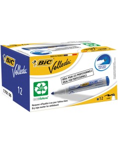 marqueur craie liquide Bic Velleda Ecolutions 1701 Bleu (12 Pièces) 2