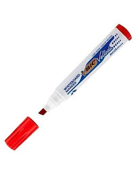 marqueur craie liquide Bic Velleda 1751 Rouge (12 Pièces)