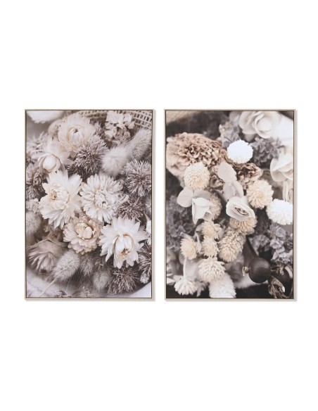 Cadre DKD Home Decor 83 x 4,5 x 122,5 cm 83 x 4,5 x 123 cm Fleurs Cottage (2 Unités)