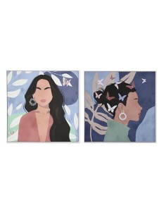 Cadre DKD Home Decor 103 x 4,5 x 103 cm Femme Scandinave (2 Unités)