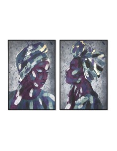 Cadre DKD Home Decor 83 x 4,5 x 122,5 cm 83 x 4,5 x 123 cm Colonial Africaine (2 Unités)