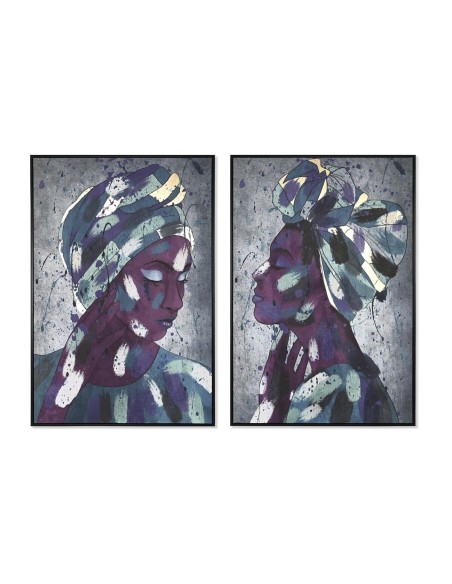 Cadre DKD Home Decor 83 x 4,5 x 122,5 cm 83 x 4,5 x 123 cm Colonial Africaine (2 Unités)