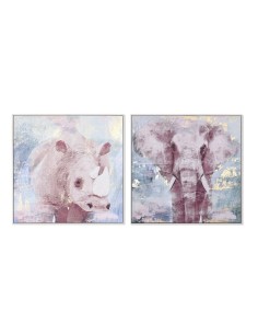 Cadre DKD Home Decor 103 x 4,5 x 103 cm Eléphant Moderne (2 Unités)