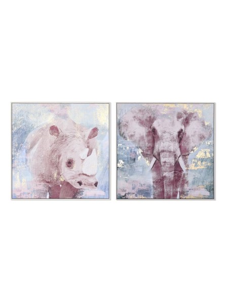 Cadre DKD Home Decor 103 x 4,5 x 103 cm Eléphant Moderne (2 Unités)
