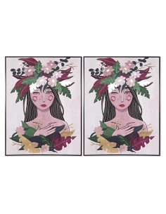Cadre DKD Home Decor 103 x 4,5 x 143 cm Fleurs Scandinave (2 Unités)