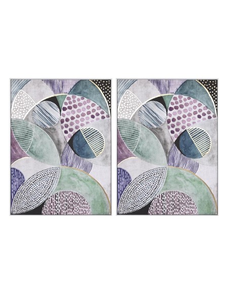 Cadre DKD Home Decor Abstrait Urbaine 103 x 4,5 x 143 cm (2 Unités)
